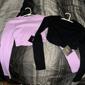 ⚠️LAST DAY TO PURCHASE— 2 Shein long sleeve crop tops